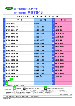 下馬六丁目発 発 車 予 定 時 刻 表 平 日 土 曜 休 日
