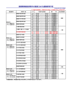 函館開発建設部管内の国道における運搬排雪予定