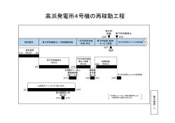 高浜発電所4号機の再稼動工程 [PDF 32.31KB]