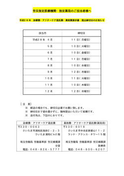 労災指定医療機関・指定薬局のご担当者様へ