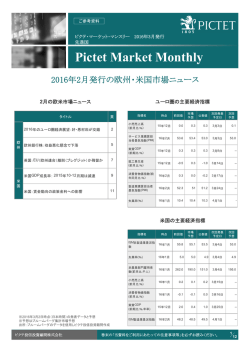 Pictet Market Monthly