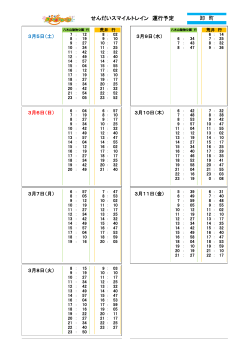 せんだいスマイルトレイン 運行予定 卸 町