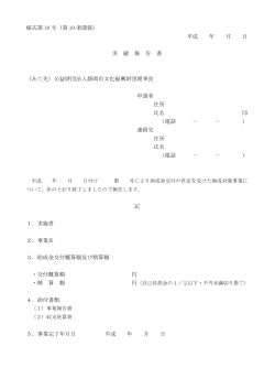 実績報告書(PDF 93KB) - 公益財団法人 静岡市文化振興財団