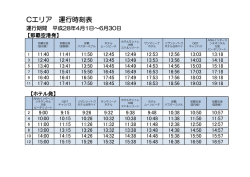 Cエリア 運行時刻表