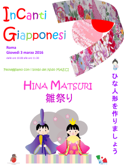 Roma Giovedì 3 marzo 2016 - Fondazione Italia Giappone