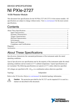 NI PXIe-2727 Device Specifications