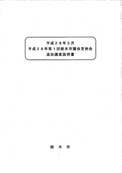 追加議案説明書