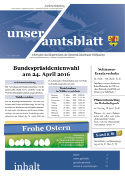 Aktuelles Amtsblatt 3 - März 2016 - Zeiselmauer