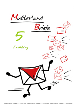 Mutterlandbriefe Ausgabe 5