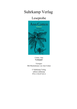 Leseprobe - Suhrkamp