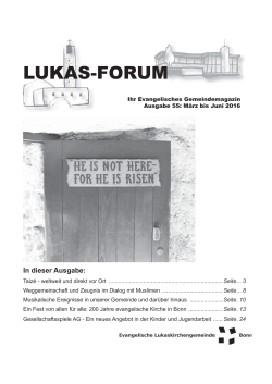 lukas-forum - Ev. Lukaskirchengemeinde Bonn