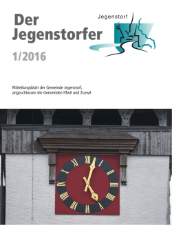 Jegenstorfer 1 / 2016