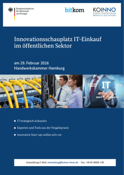 Innovationsschauplatz IT-Einkauf im &ouml;ffentlichen Sektor