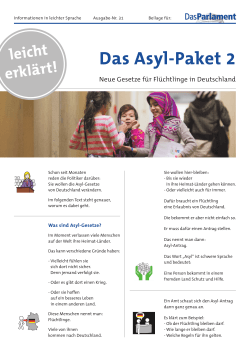 Das Asyl-Paket 2 - Deutscher Bundestag