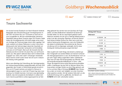 Goldbergs Wochenausblick