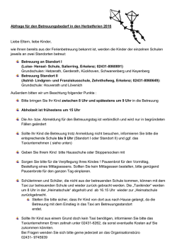 Herbstferien 2016