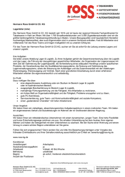 Die Stellenbeschreibung zum