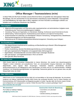 Office Manager / Teamassistenz (m/w)
