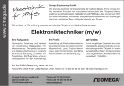 Elektroniktechniker (m/w)