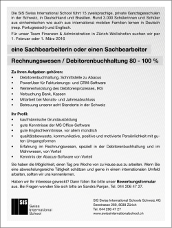 eine Sachbearbeiterin oder einen Sachbearbeiter