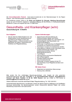 Gesundheits- und Krankenpfleger (w/m)