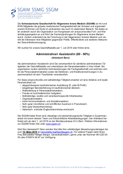 Administrative/r Assistent/in (80