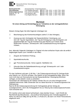 PDF, 150 KB - Kassenärztliche Vereinigung Nordrhein