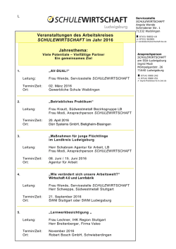 Jahresprogramm 2016