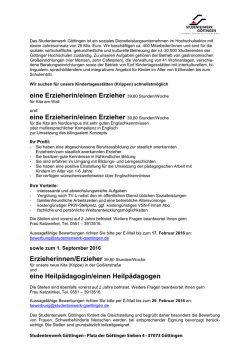 eine Erzieherin/einen Erzieher