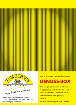 genuss-box - Metzgerei Zum Ochsen