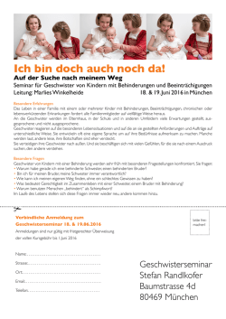Ich bin doch auch noch da!