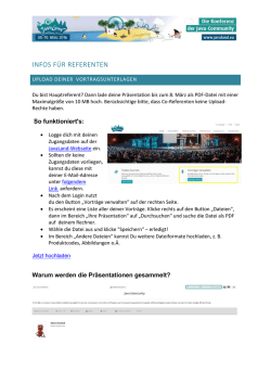 infos f&uuml;r referenten