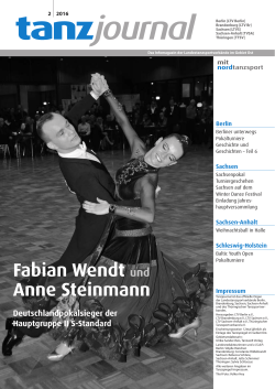 Tanzspiegel 02/16 - Deutscher Tanzsportverband e.V.