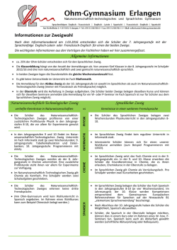 Informationen zur Zweigwahl - Ohm