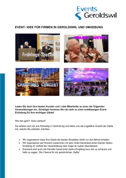 event- idee für firmen in geroldswil und umgebung