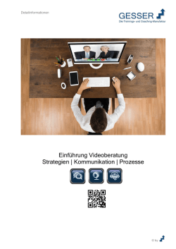 Detailinformationen Videoberatung - GESSER - Die Trainings