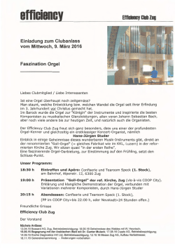efficiency - im Efficiency Club Zug