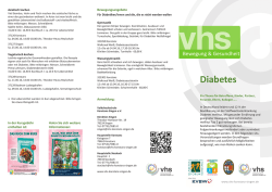Diabetes - VHS Konstanz
