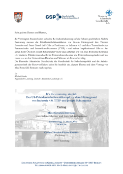 It´s the economy, stupid - Deutsche Atlantische Gesellschaft eV