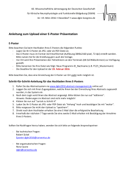 Hinweise zum Upload ihrer Pr&auml;sentation