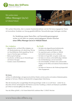einen Office Manager (m/w)