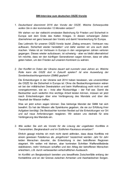 Interview  - Deutsche Botschaft Aschgabat