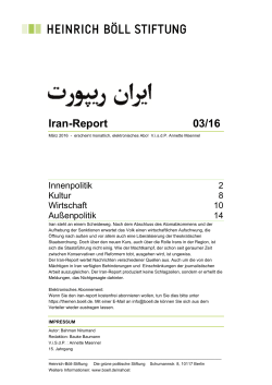 Iran-Report 03/16 - Heinrich-Böll