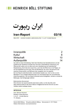 Iran-Report 03/16 - Heinrich-B&ouml;ll