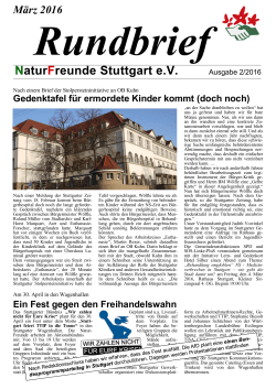 Neuester Rundbrief - Naturfreunde Stuttgart