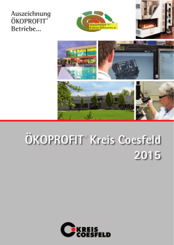 ÖKOPROFIT Kreis Coesfeld 2015 - wfc Wirtschaftsförderung Kreis