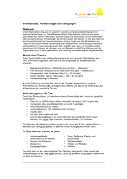 Informationen, Anforderungen und Anregungen