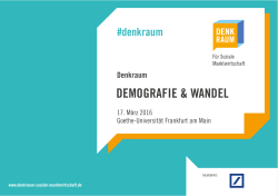 demografie & wandel - Frankfurter Allgemeine Forum