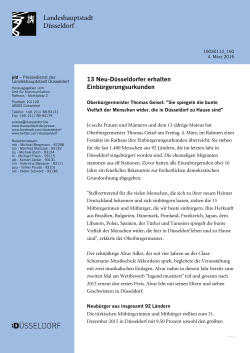 13 Neu-Düsseldorfer erhalten Einbürgerungsurkunden