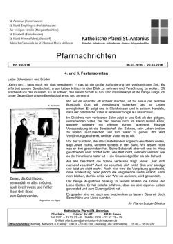 Pfarrnachrichten